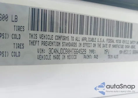 2017 Jeep New Compass Limited 4X4 from USA, damaged, VIN 3C4NJDCB0HT664529